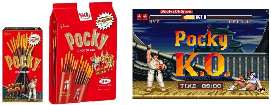 Sự hợp tác của Pocky và Street Fighter II !! Đặt thước đo sức mạnh thể chất thành “tỷ lệ của Pocky” và hướng đến đến K.O