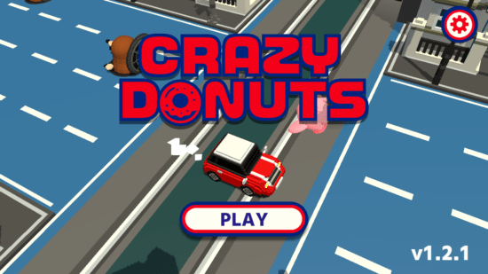 “CRAZY DONUTS” là một trò chơi hành động trên ô tô trong đó bạn tránh những con lợn di chuyển theo mọi hướng.