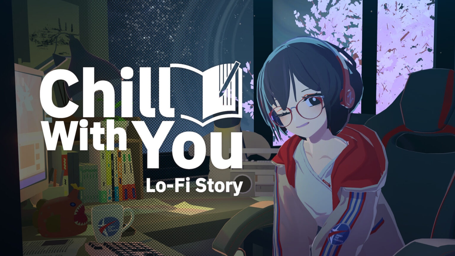Tựa game ADV hỗ trợ làm việc “Chill with You: Lo-Fi Story”, nơi bạn cùng làm việc với cô gái yêu văn học Satone, đã chính thức phát hành. Khi cùng làm việc, bạn cũng có thể tương tác và giao tiếp với Satone.